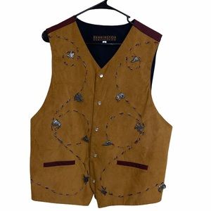 Vintage Dunnington Cowboy Suede Like Vest Size XL